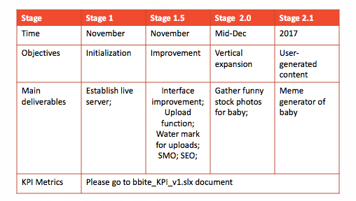 BBite’s Short term Strategic plan